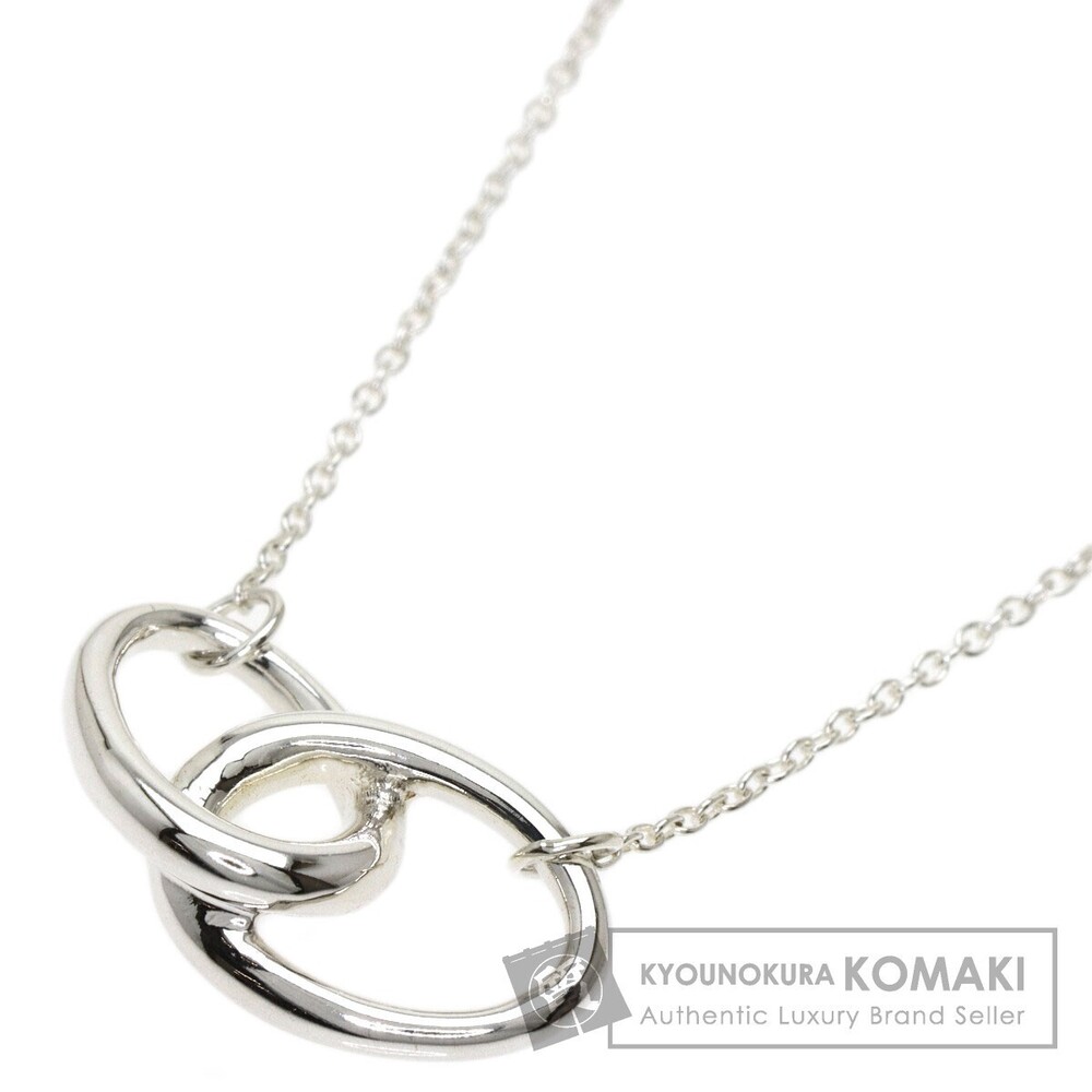 Tiffany Co Double Loop Necklace Silver View 2